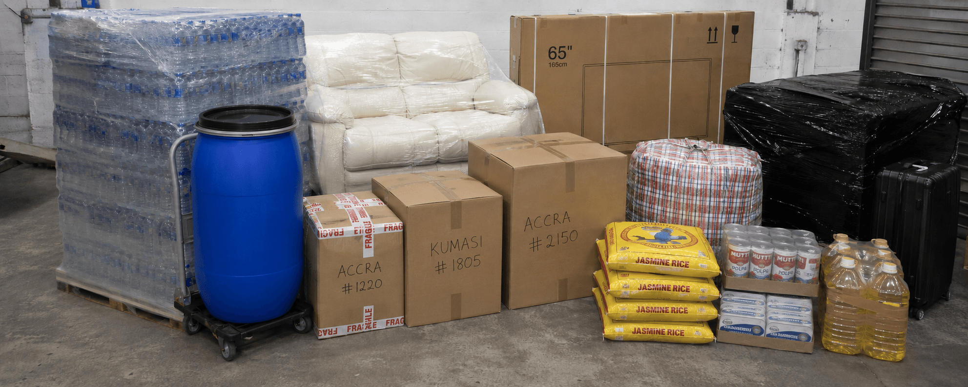 Examples of items E&G UK Services ships to Ghana